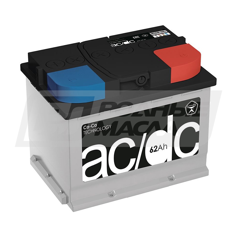 AC/DC 62 обр (LB2.0, низк, KN) 62 Ач, о/п PLNT0117425